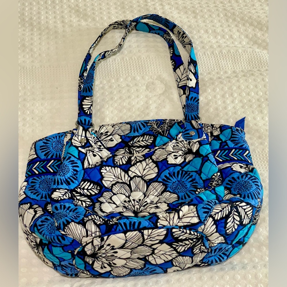Vera Bradley Pleated Tote Blue Bayou